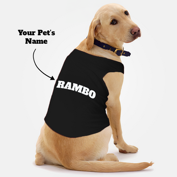 Paws Basic Customized Dog T-Shirt - Black